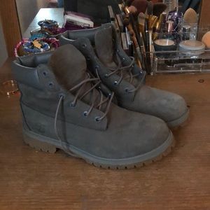 Gray Timberland Boots